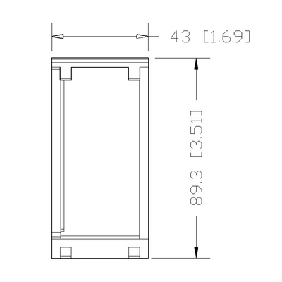 40-220-0 MODULAR SOLUTIONS ALUMINUM GUSSET<br>45MM X 90MM BLACK PLASTIC CAP COVER FOR 40-120-1, FOR A FINISHED APPEARANCE